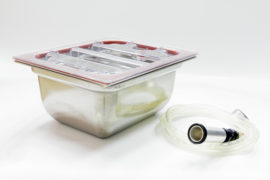 Vakuum-GN-Behälter profi 1/3 100 mit Deckel und Ventil