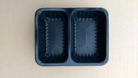 Verschlussschale schwarz – zweiteilig 187x137x48  800 Stk